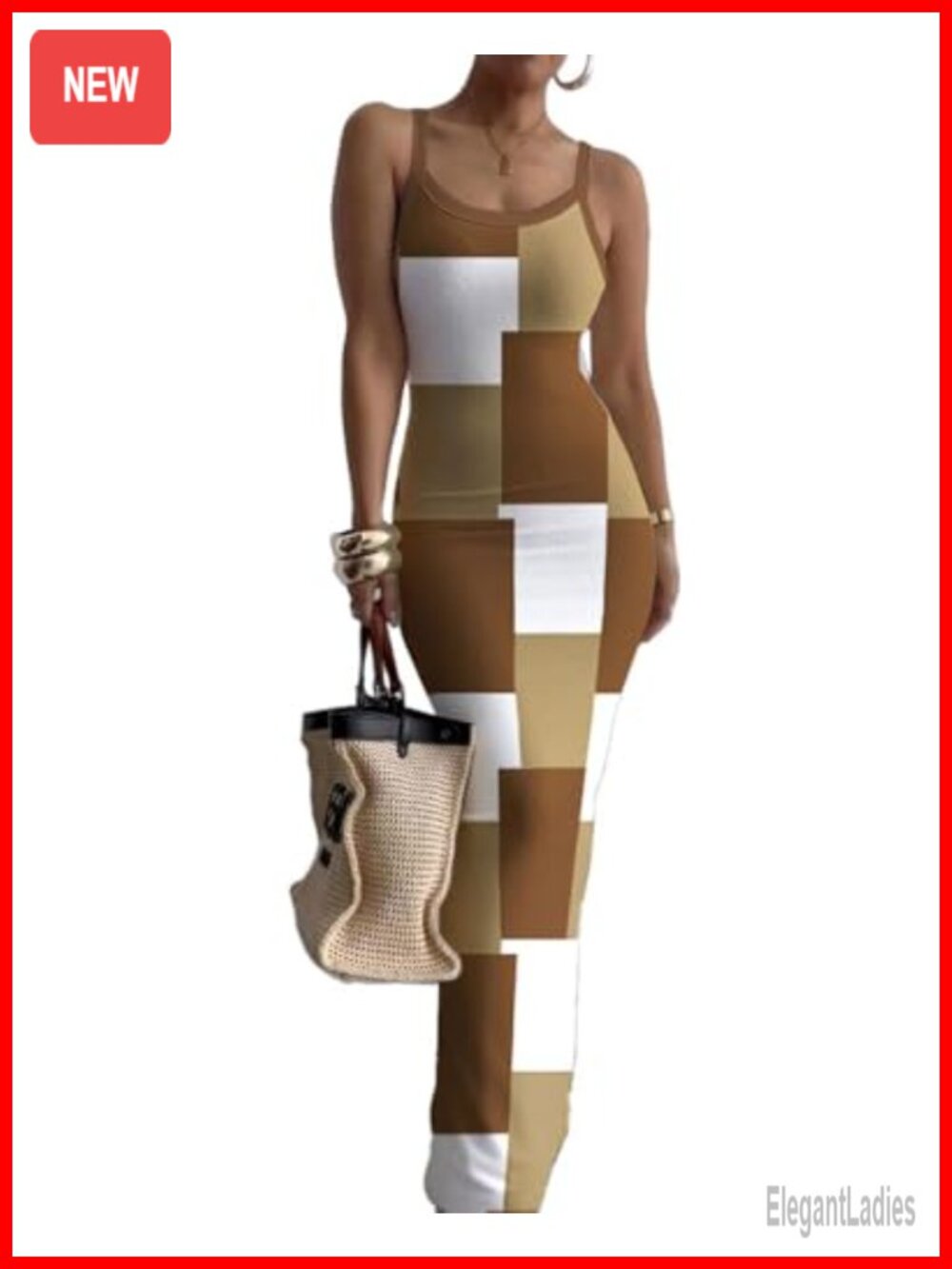 Sleeveless Bodycon Maxi Dress Slim Fit Sundress Summer Casual